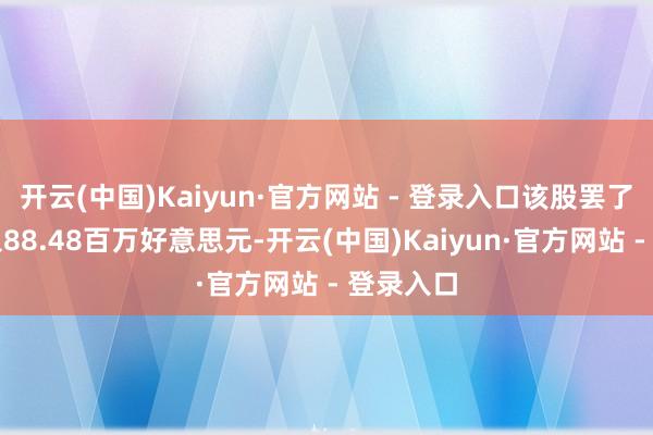 开云(中国)Kaiyun·官方网站 - 登录入口该股罢了贸易收入88.48百万好意思元-开云(中国)Kaiyun·官方网站 - 登录入口