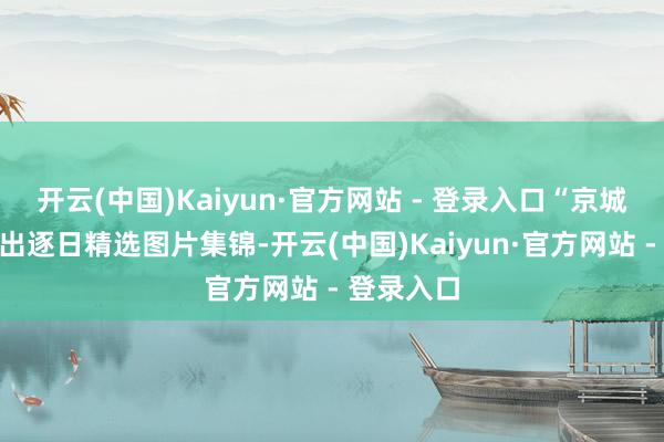 开云(中国)Kaiyun·官方网站 - 登录入口“京城拍客”