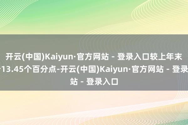 开云(中国)Kaiyun·官方网站 - 登录入口较上年末上升