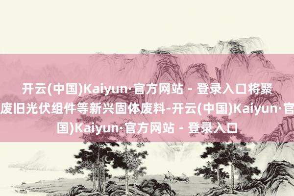 开云(中国)Kaiyun·官方网站 - 登录入口将聚焦废旧能源电板、废旧光伏组件等新兴固体废料-开云(中国)Kaiyun·官方网站 - 登录入口
