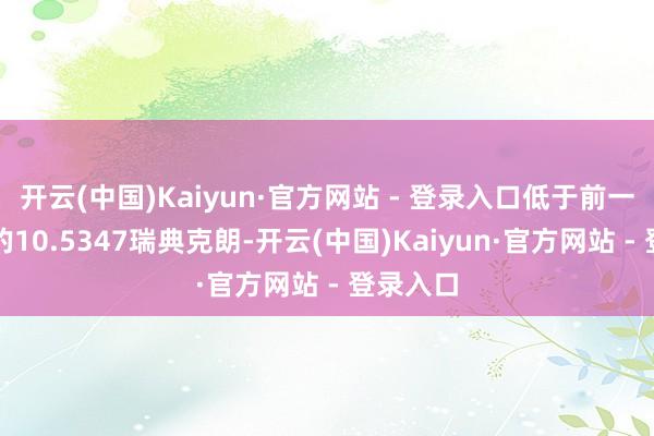 开云(中国)Kaiyun·官方网站 - 登录入口低于前一往来日的10.5347瑞典克朗-开云(中国)Kaiyun·官方网站 - 登录入口
