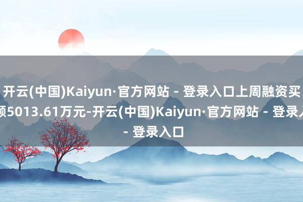 开云(中国)Kaiyun·官方网站 - 登录入口上周融资买入