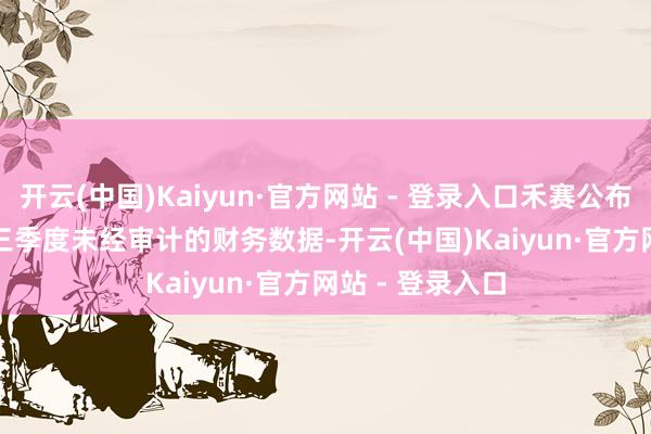 开云(中国)Kaiyun·官方网站 - 登录入口禾赛公布了 