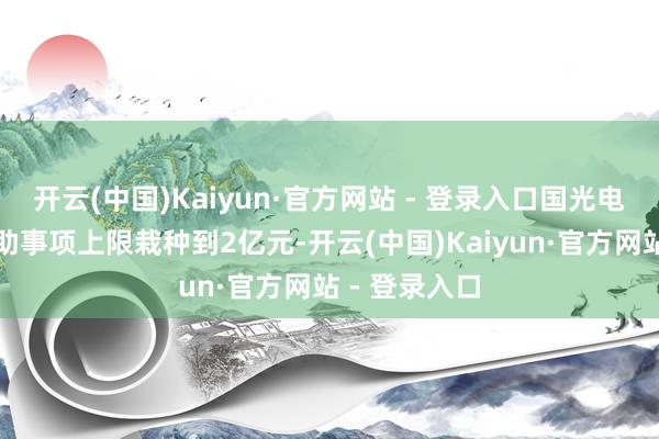 开云(中国)Kaiyun·官方网站 - 登录入口国光电器将财务资助事项上限栽种到2亿元-开云(中国)Kaiyun·官方网站 - 登录入口