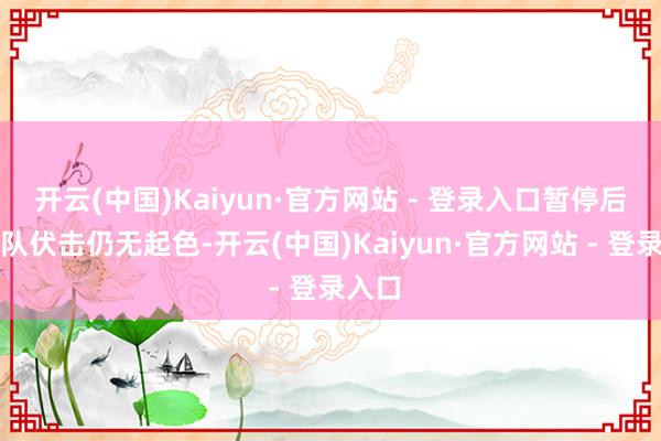 开云(中国)Kaiyun·官方网站 - 登录入口暂停后老鹰队