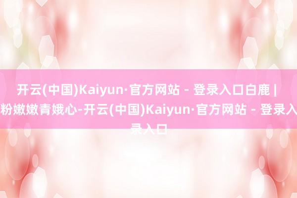 开云(中国)Kaiyun·官方网站 - 登录入口白鹿 | 粉粉嫩嫩青娥心-开云(中国)Kaiyun·官方网站 - 登录入口