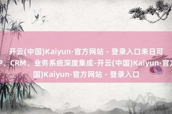 开云(中国)Kaiyun·官方网站 - 登录入口来日可与企业本身的ERP、CRM、业务系统深度集成-开云(中国)Kaiyun·官方网站 - 登录入口